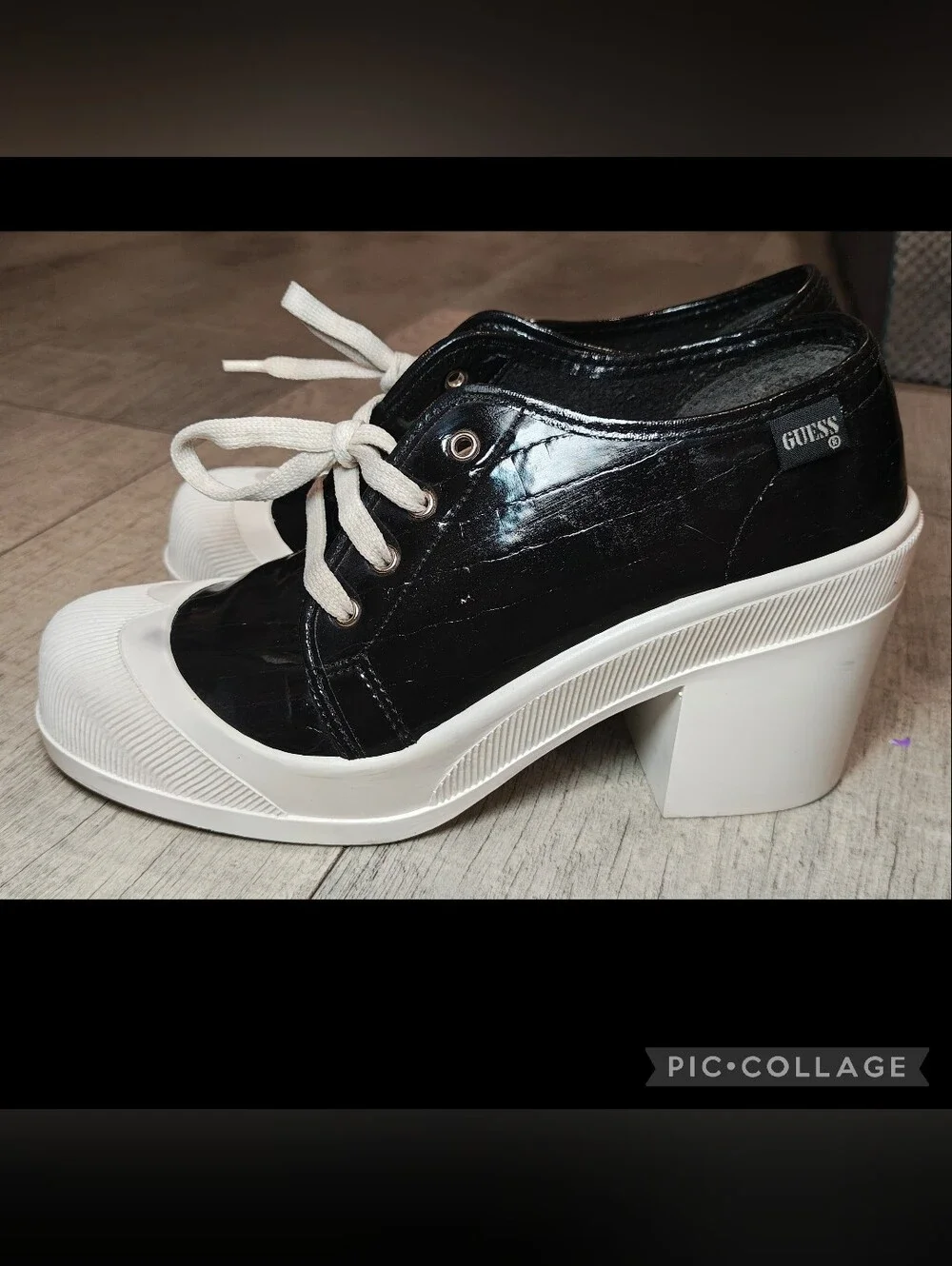 🖤🤍Rare Vintage 1990s GUESS Chunky Platform Sneaker Oxfords🤍🖤